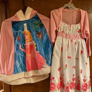 Cinderella Poncho and dress with cardigan